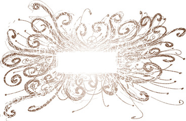 High detailed grunge wild frame with swirls