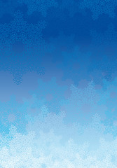 Abstract blue christmas background with giant snowflakes.