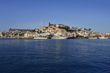 Ibiza Balearic Mediterranean white island in Spain