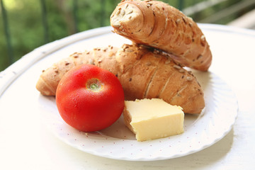 french bread with butter