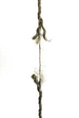 Frayed rope about to break