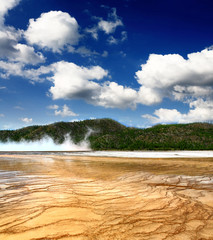 Midway Geyser Basin in Yellowstone