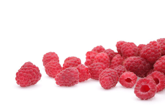 raspberry on a white background