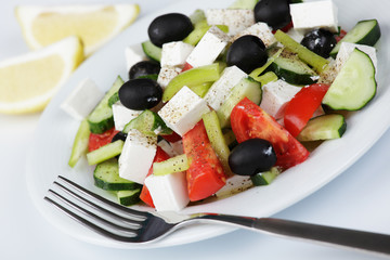 Greek salad close-up