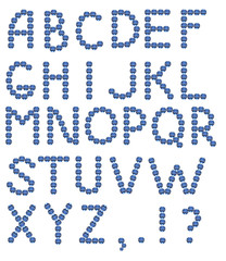 Glass Alphabet With Clipping Path