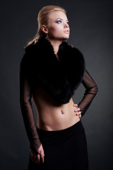 Naklejka premium slender fashion looking up
