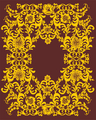 yellow wide flower frame