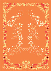 orange frame decoration