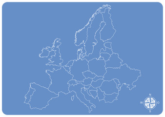 Europakarte © Tanja Bagusat