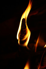 Fire burning