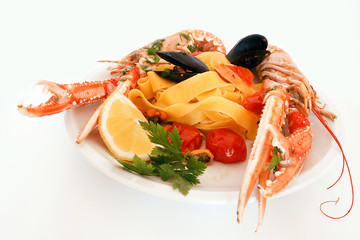 Pasta con gli scampi