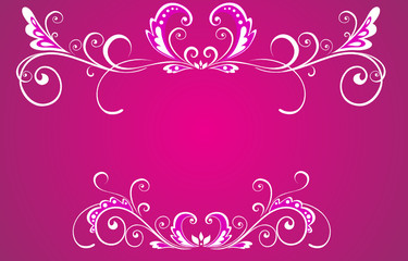 Decorative white frame