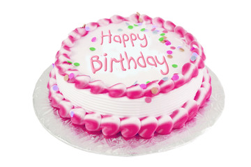 Pink birthday cake