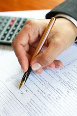 Filling a tax form