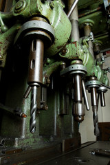 Drill machinery in workshop