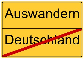 Obraz premium Auswandern