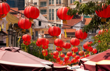 Red Lanterns in Chinatown