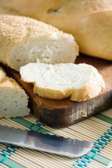 Bread slices in the kitchen