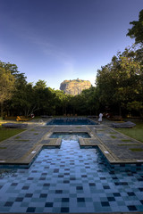 Sigiriya, Lion rock with pool, Sri Lanka