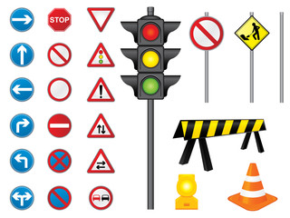 Vector, road signs collection