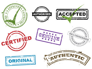 Vector, set of rubber stamps