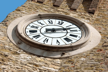 Passignano sul Trasimeno clock tower detail