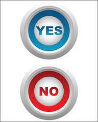 Yes and No web push buttons