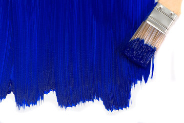 Blue paint brush