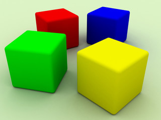 four cubes