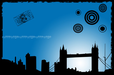 Obraz premium londra silhouette
