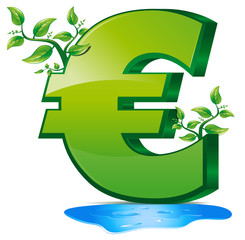 Logo euro plante vectoriel