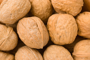 Background of walnuts.