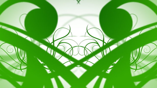 Growing green vines