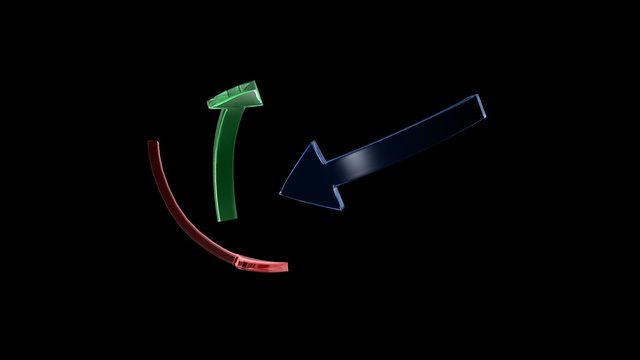 3D Arrows Moving