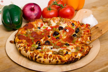 Delicious supreme pizza