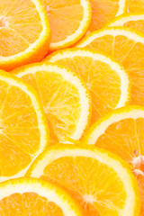 Many sliced oranges