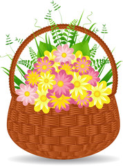 Fototapeta na wymiar Flower basket