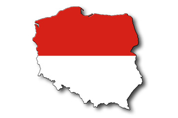 Obraz premium Landkarte Polen