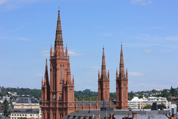 Fototapeta na wymiar Kościół Market w Wiesbaden (2009)