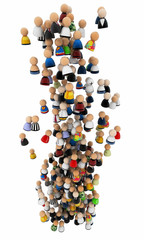 Cartoon Crowd, Vertical Cloud