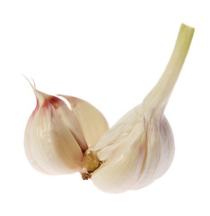 garlic on a white background. (isolated)