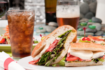 Sandwich and refreshments