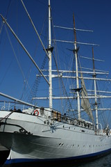 Sailing Ship at a pier in Stralsund Germany