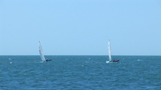 Two sailing vessel in a Black sea