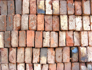 Bricks stacked