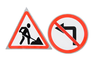 Signs on traffic