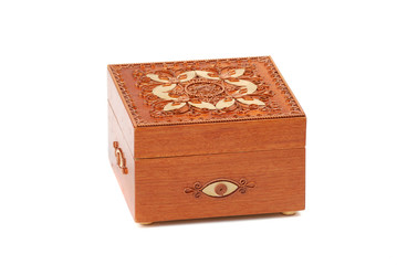 Red Wooden casket