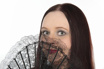Woman with a fan