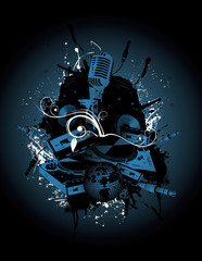 Obraz premium composicion musical en vector
