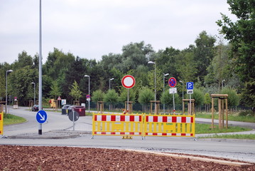 Absperrung einer Straße